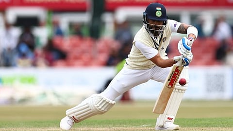 Virat Kohli in action on the third day of the warm-up match