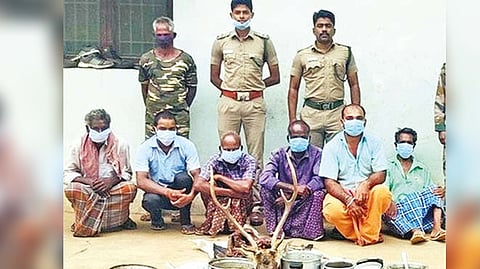 The Forest Department imposed a penalty of Rs 25,000 on Murugan and Rs 20,000 on others.