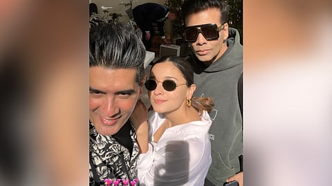 Malhotra along with Alia Bhatt, and Karan Johar