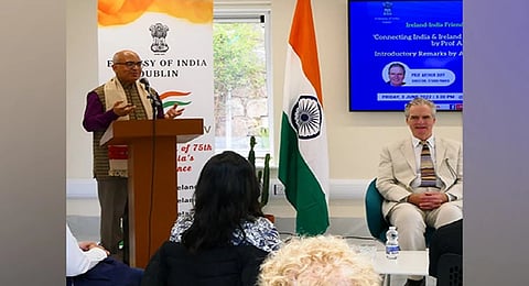 Indian Embassador to Ireland, Akhilesh Mishra at India-Ireland Friendship Lecture Series