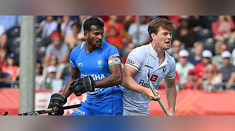 Amit Rohidas in action during FIH Hockey Pro League 2021/22
