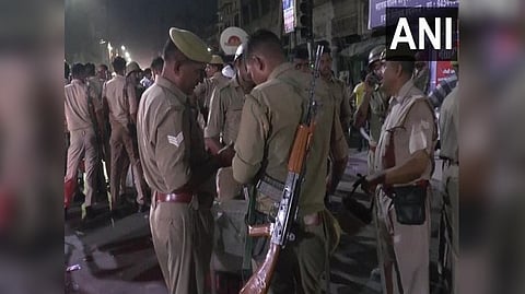 Police deployment in Kanpur