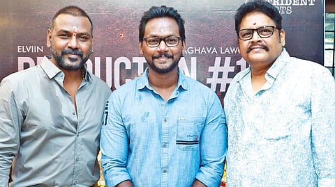 (From left) Raghava Lawrence, Elviin and KS Ravikumar