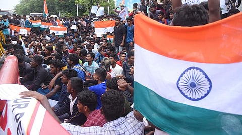 Protest in Secretariat.