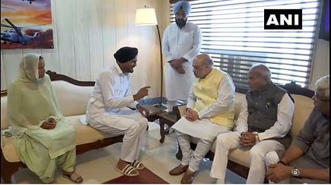 Union Home Minister Amit Shah with Sidhu Moose Wala's Family members