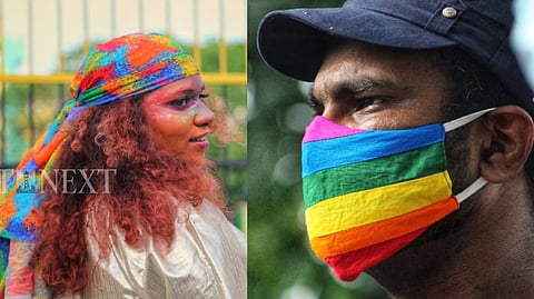 Pride-themed accessories worn by people at Chennai Pride march this year