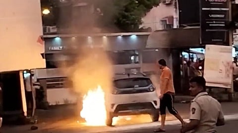 The Tata Nexon EV that caught fire