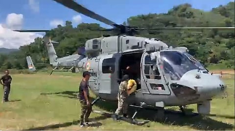IAF dropping relief material in Assam and Meghalaya