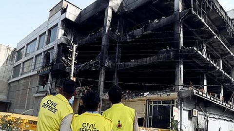 A visual from the site of the incident