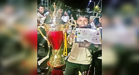 Selvakumar with his cup
