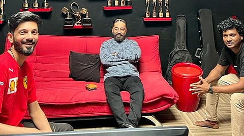 Anirudh Ravichander, Kamal Haasan and Lokesh Kanagaraj