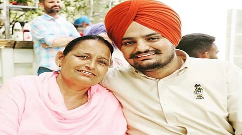 Sidhu Moosewala with his mother