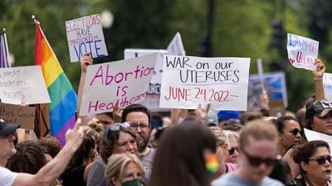 Abortion rights demonstrators protest
