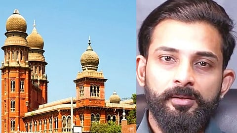 Madras High Court (right) and YouTuber Karthik Gopinath