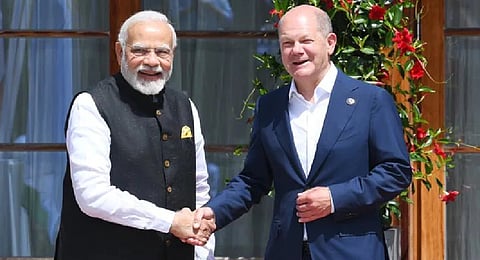 Prime Minister Narendra Modi and German Chancellor Olaf Scholz