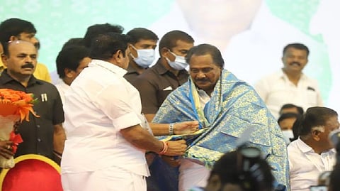 Tamil Magan Hussain with Edappadi K Palaniswami