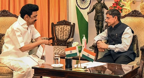 Chief Minister MK Stalin met with Governor RN Ravi at Raj Bhavan