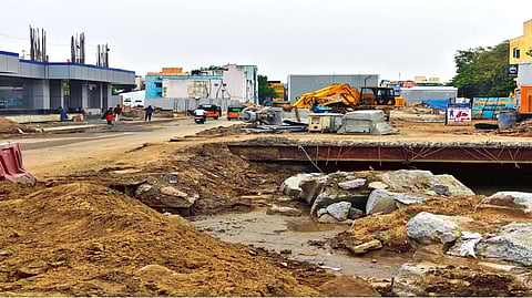 A stretch of Tiruvottiyur High Road at Tondiarpet that has been closed for five years