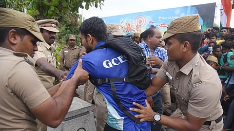 Protest in Secretariat.