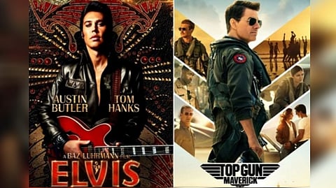 'Elvis' and 'Top Gun: Maverick' posters