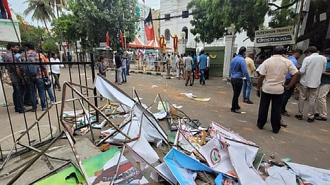 Violence at party headquarters