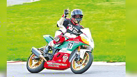 Rajini Krishnan celebrates after notching up a second-round victory in Chennai on Saturday