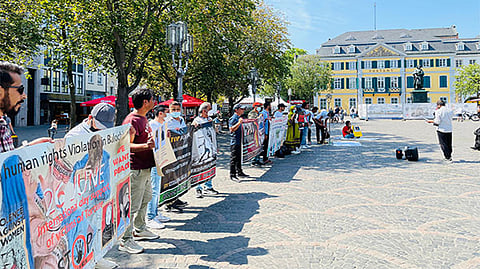 Baloch National Movement organised a protest in Germany