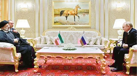 Russian President Vladimir Putin and Iranian President Ebrahim Raisi