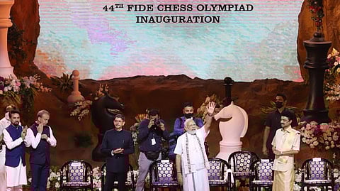 Prime Minister Narendra Modi declared open the FIDE 44th Chess Olympiad on Thursday