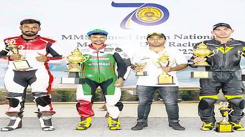 (from left) Sunday?s winners M Badhusha, Hussain Khan, Alimon Saidalvi and Hemanth Muddappa