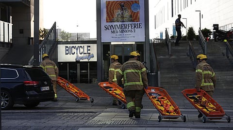 Emergency services at the Field's shopping center after a shooting