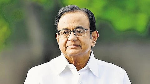 Former union finance minister P Chidambaram