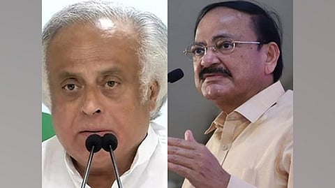Congress leader Jairam Ramesh, Vice President Venkaiah Naidu