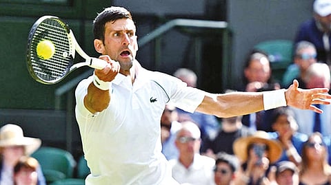 Novak Djokovic was streets ahead of his younger rival in the third-round match