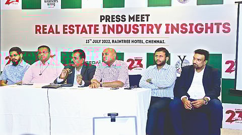 Officials in a press meet