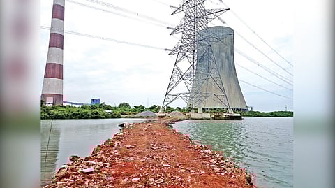 Construction of road on Kosasthalai river.