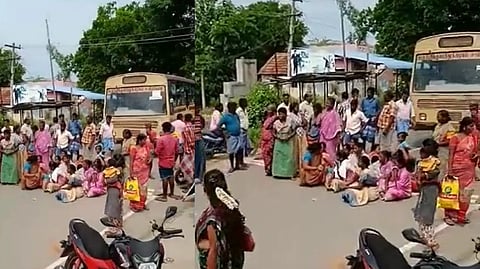 Protest erupted in Thiruvallur on Monday after death of a girl student