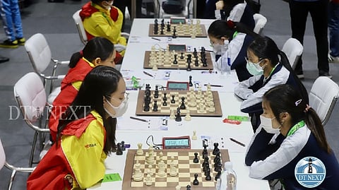 Chess players during Round 1