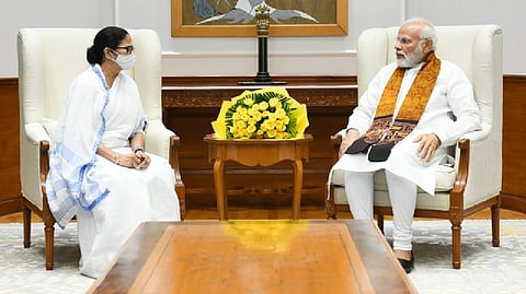 Mamata Banerjee with Narendra Modi