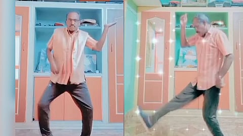 Still from elderly man dance video