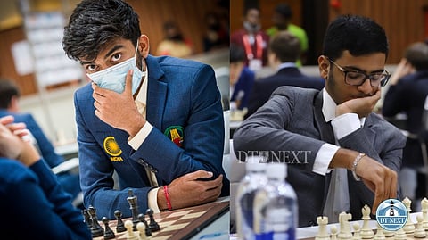 Grandmaster Gukesh D; GM Raunak Sadhwani