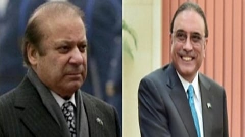PML-N supremo Nawaz Sharif and PPP co-chairman Asif Ali Zardari