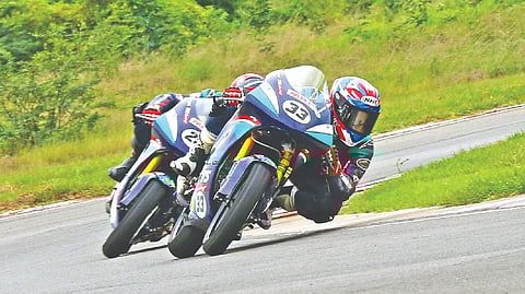 Petronas TVS Racing?s KY Ahamed (No.33) in action