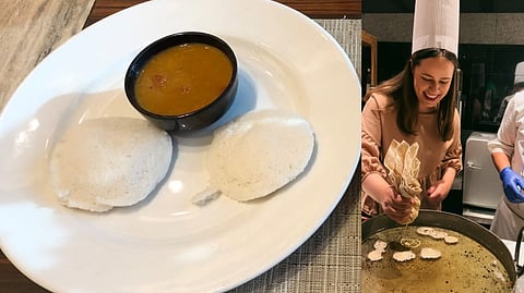 Idly; American Women's Chess Champion Jesse February making jalebi's