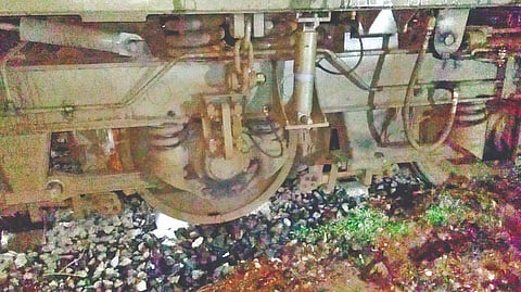 The work got over around 3 am and the goods train chugged out at 4 am.