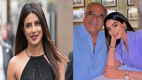 Priyanka Chopra, Khushi Kapoor and Boney Kapoor