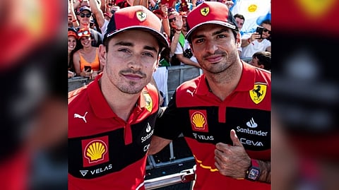 Charles Leclerc and Carlos Sainz