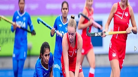 Indian women's hockey team in action