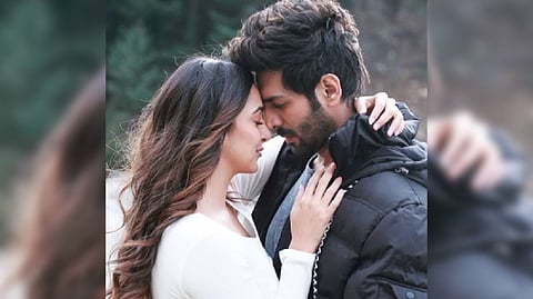 Kartik Aaryan with Kiara Advani in 'Satyaprem Ki Katha'