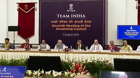 Prime Minister Narendra Modi at NITI Aayog's governing council meeting